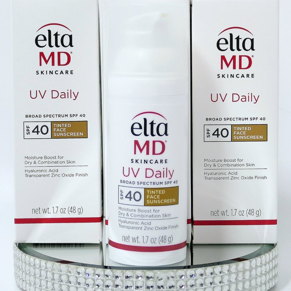 3Pk Lot Elta MD UV Daily Broad Spectrum SPF 40 TINTED Sunscreen 1.7oz RV$123 NEW